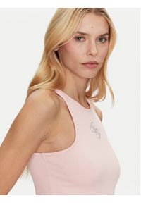 Guess Top W5GP57 KCV52 Różowy Slim Fit. Kolor: różowy. Materiał: syntetyk #3