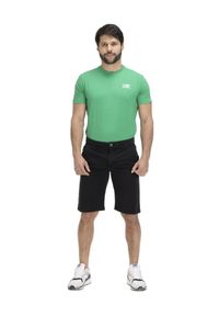 LEONE 1947 APPAREL - Męskie spodenki chino w odcieniach ziemi. Kolor: czarny. Materiał: tkanina. Długość: krótkie. Sezon: lato