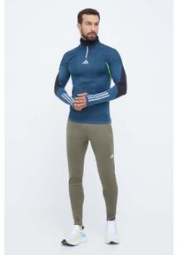 adidas Performance bluza treningowa Tiro 23 Competition Winterized kolor turkusowy wzorzysta. Kolor: turkusowy. Materiał: skóra, materiał. Długość: krótkie #3
