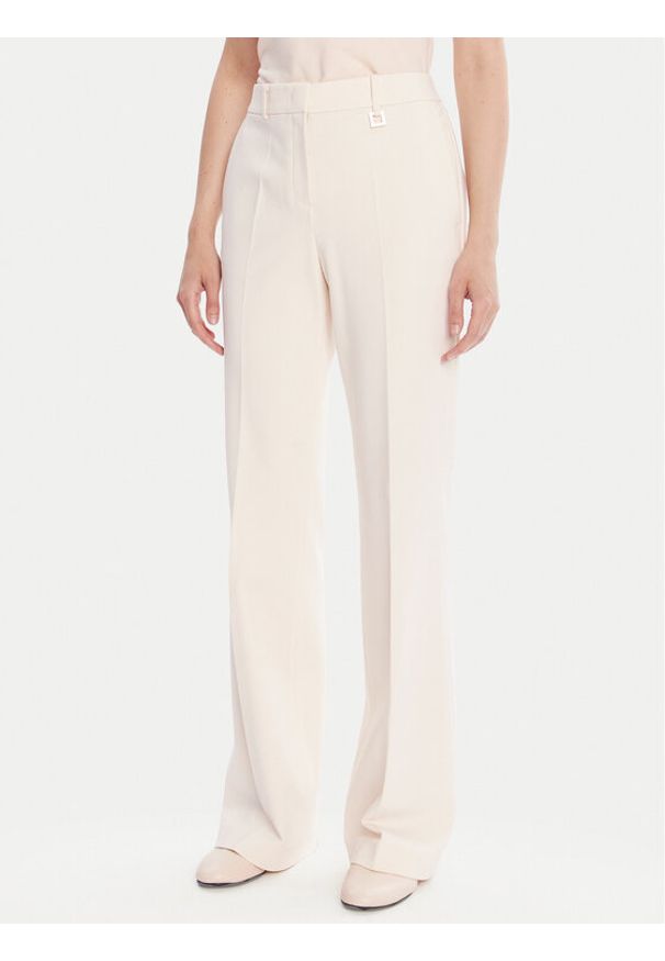 JOOP! Spodnie materiałowe 58 253P58Polina 30047952 Écru Slim Fit. Kolor: kremowy. Materiał: syntetyk