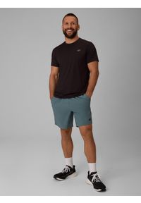 4f - 4F Spodenki treningowe szybkoschnące męskie - turkusowe XXL. Kolor: turkusowy. Materiał: materiał, dzianina, włókno. Sport: fitness #1