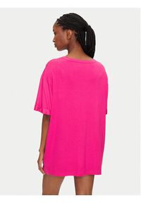Guess T-Shirt E5GI07 K68D2 Różowy Regular Fit. Kolor: różowy. Materiał: wiskoza
