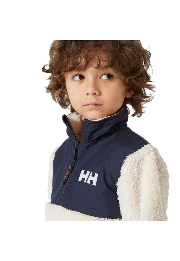Dziecięca kurtka dresowa 1/2 zip Helly Hansen Champ. Kolor: beżowy, biały, wielokolorowy. Materiał: dresówka