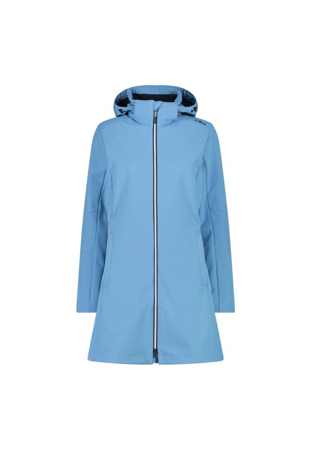 Płaszcz damski turystyczne CMP 3A08326. Kolor: niebieski. Materiał: softshell. Sport: turystyka piesza