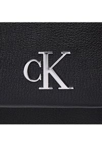 Calvin Klein Jeans Torebka Minimal Monogram Top Handle22 K60K611868 Czarny. Kolor: czarny. Materiał: skórzane #4