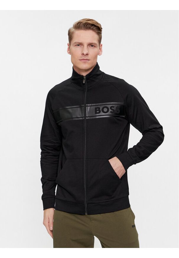 BOSS - Boss Bluza Authentic Jacket Z 50510629 Czarny Regular Fit. Kolor: czarny. Materiał: bawełna