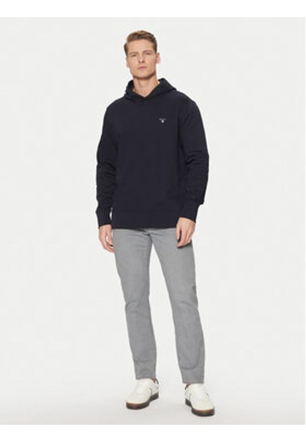 GANT - Gant Bluza Original Shield 2014016 Granatowy Regular Fit. Kolor: niebieski. Materiał: bawełna