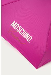 MOSCHINO - Moschino - Parasol. Kolor: różowy. Materiał: syntetyk, materiał. Wzór: gładki #2