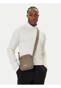 Calvin Klein Saszetka Sleek Reporter LV04D3180G Beżowy. Kolor: beżowy. Materiał: materiał #1