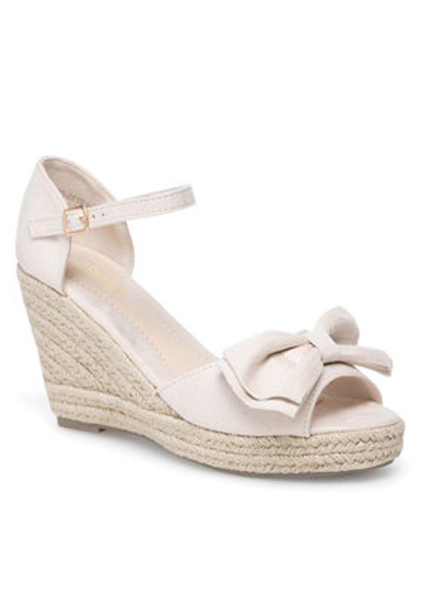 DeeZee Espadryle WYL2710-02 Beżowy. Kolor: beżowy. Materiał: materiał