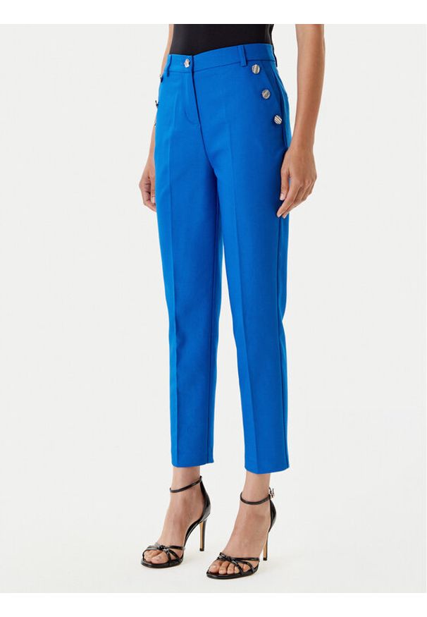 Morgan Chinosy 251-PKY.F Niebieski Slim Fit. Kolor: niebieski. Materiał: syntetyk