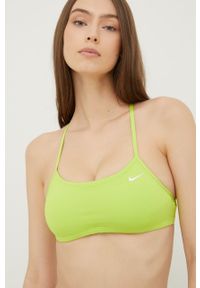Nike dwuczęściowy strój kąpielowy Essential kolor zielony lekko usztywniona miseczka. Kolor: zielony. Materiał: skóra, materiał, włókno #4