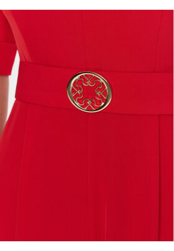 Rinascimento Kombinezon CFC0125323003 Czerwony Wide Leg. Kolor: czerwony. Materiał: syntetyk