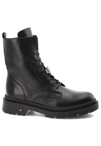 Czarne Botki Karino Skórzane Obuwie Damskie. Okazja: na co dzień. Kolor: czarny. Materiał: skóra. Styl: casual, elegancki #5