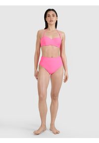 4f - 4F Dół od bikini damski - różowy XL. Stan: podwyższony. Kolor: różowy. Materiał: materiał, włókno, syntetyk, elastan