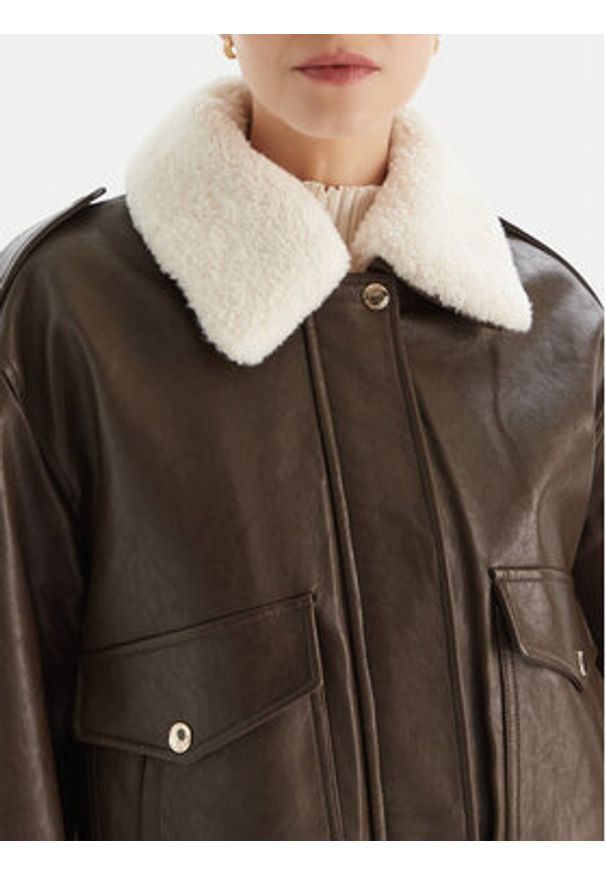 MICHAEL Michael Kors Kurtka z imitacji skóry 77A1487M52 Brązowy Relaxed Fit. Kolor: brązowy. Materiał: skóra