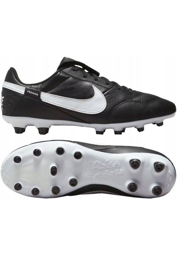 Buty do piłki nożnej męskie Nike Premier III FG. Zapięcie: sznurówki. Kolor: czarny. Materiał: materiał. Szerokość cholewki: normalna. Sport: piłka nożna