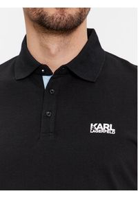 Karl Lagerfeld - KARL LAGERFELD Polo 745403 541233 Czarny Regular Fit. Typ kołnierza: polo. Kolor: czarny. Materiał: bawełna #5