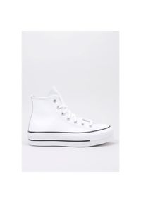 Tenisówki Converse Model Chuck Taylor All Star Platform Leather Kolor Biały. Kolor: biały. Materiał: tkanina, skóra. Obcas: na platformie