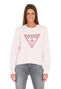 Guess - GUESS Różowa damska bluza Original Fleece, Rozmiar S. Kolor: różowy #5