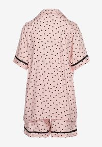 Renee - Różowy Wiskozowy Komplet Piżamowy Szorty ze Wstążką i Koszula z Krótkimi Rękawami Toucca. Kolor: różowy. Materiał: wiskoza. Długość: krótkie #5