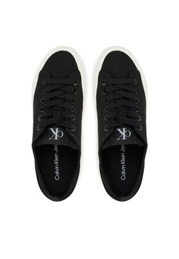 Calvin Klein Jeans Tenisówki Vulc Flatform Low Cv Mg YW0YW01763 Czarny. Kolor: czarny. Materiał: materiał