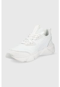 Calvin Klein sneakersy kolor biały. Nosek buta: okrągły. Zapięcie: sznurówki. Kolor: biały. Materiał: poliester, guma #2