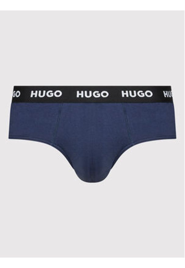 Hugo Komplet 3 par slipów Hipbrief 50469763 Granatowy. Kolor: niebieski. Materiał: bawełna