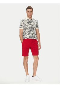 TOMMY HILFIGER - Tommy Hilfiger Polo MW0MW38475 Beżowy Regular Fit. Typ kołnierza: polo. Kolor: beżowy. Materiał: bawełna #3