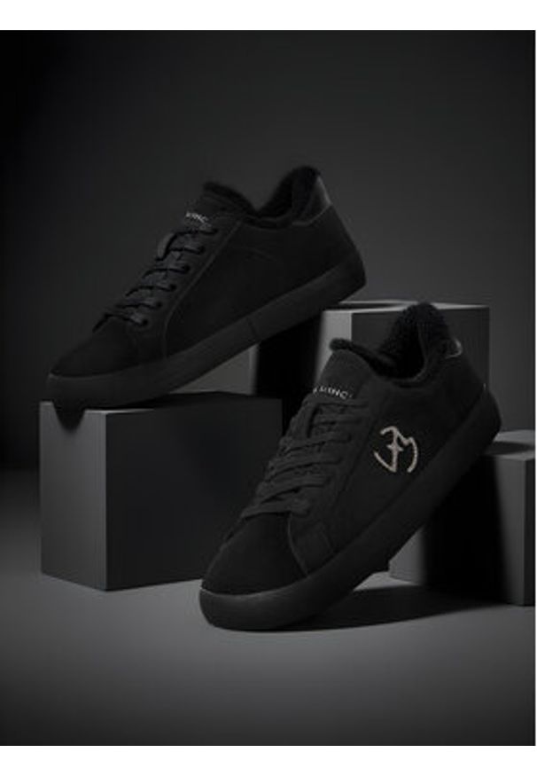 Eva Minge Sneakersy EO-ELLA-WSDR13670 Czarny. Kolor: czarny. Materiał: materiał, syntetyk
