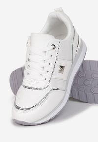Born2be - Białe Sneakersy Ganem. Okazja: na co dzień. Kolor: biały. Materiał: materiał, syntetyk, skóra ekologiczna, nubuk #3