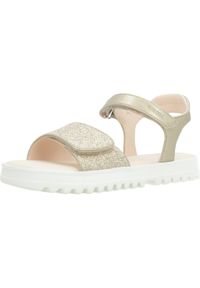 Sandały damskie Geox Coralie B. Kolor: żółty, szary, wielokolorowy. Materiał: skóra, syntetyk. Sport: turystyka piesza #1