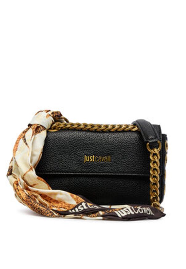 Just Cavalli Torebka 80RA4BF5 ZSB81 Czarny. Kolor: czarny. Materiał: skórzane