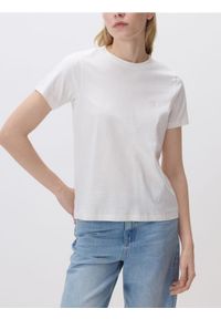 Reserved - T-shirt z sercem - złamana biel. Materiał: bawełna #1