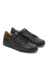 Kazar - Czarne sneakersy damskie. Kolor: czarny. Materiał: skóra. Szerokość cholewki: normalna. Wzór: gładki #5