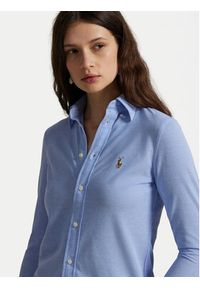 Polo Ralph Lauren Koszula 211664427001 Błękitny Slim Fit. Typ kołnierza: polo. Kolor: niebieski. Materiał: bawełna #4