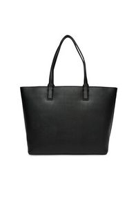 TOMMY HILFIGER - Tommy Hilfiger Torebka Th Logotape Tote AW0AW17449 Czarny. Kolor: czarny. Materiał: skórzane #3