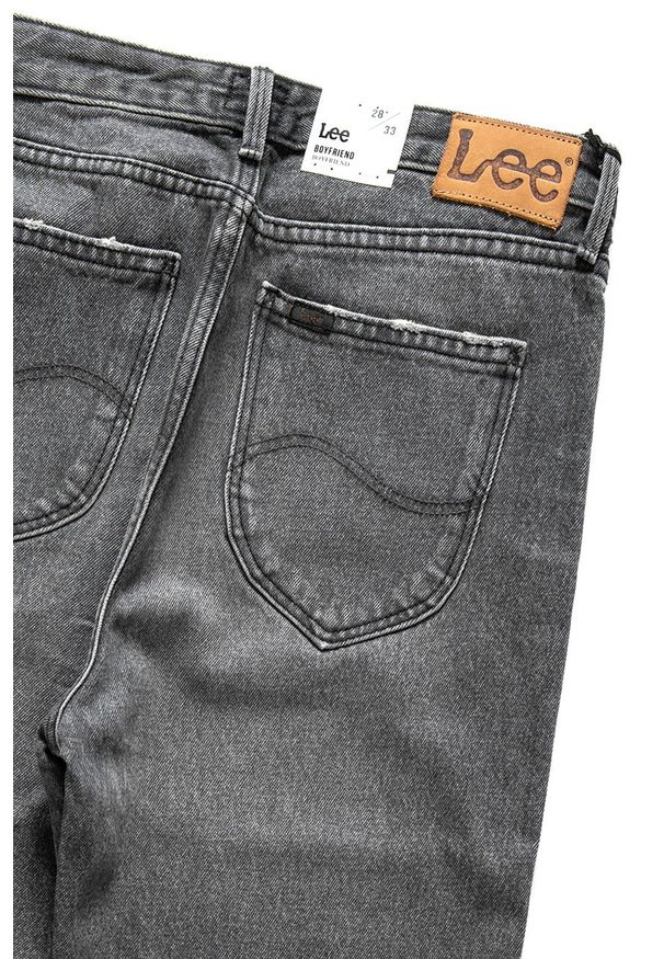 Lee - SPODNIE LEE DAMSKIE BOYFRIEND GREY TRASHED L547FFIH 112112725