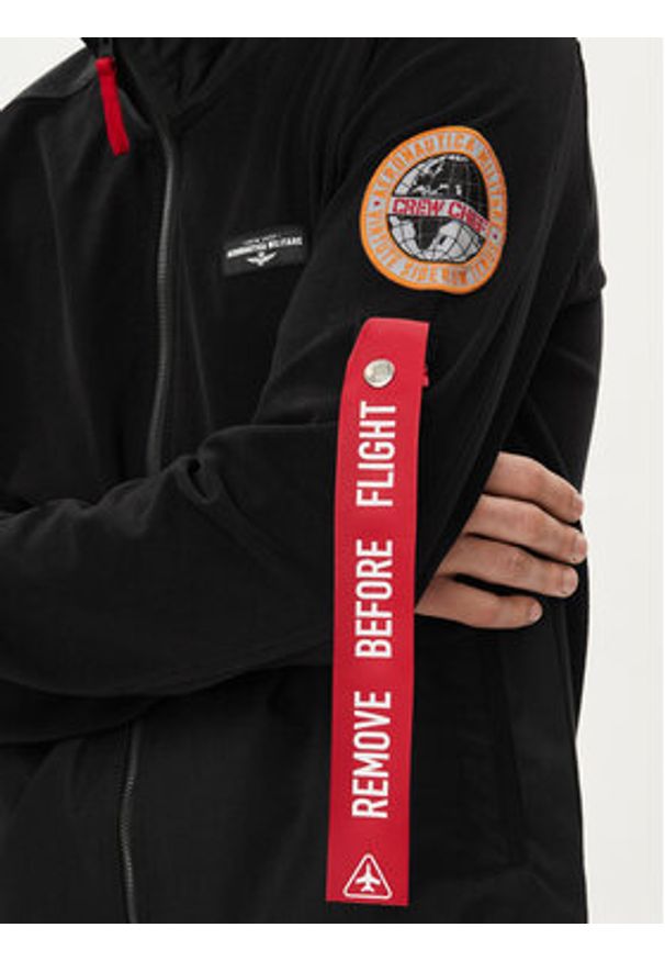 Aeronautica Militare Bluza 241FE1864J631 Czarny Regular Fit. Kolor: czarny. Materiał: bawełna