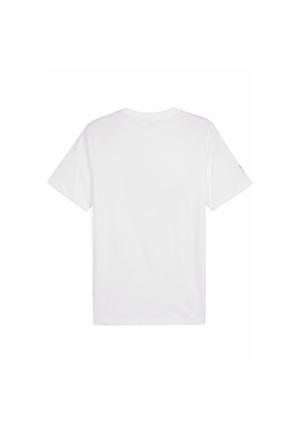 Puma - Męska koszulka Olympique Marsylia KING z logo PUMA White Gold. Kolor: biały, wielokolorowy, żółty