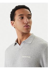 Jack & Jones Polo Norrebro 12297926 Szary Relaxed Fit. Typ kołnierza: polo. Kolor: szary. Materiał: bawełna #5