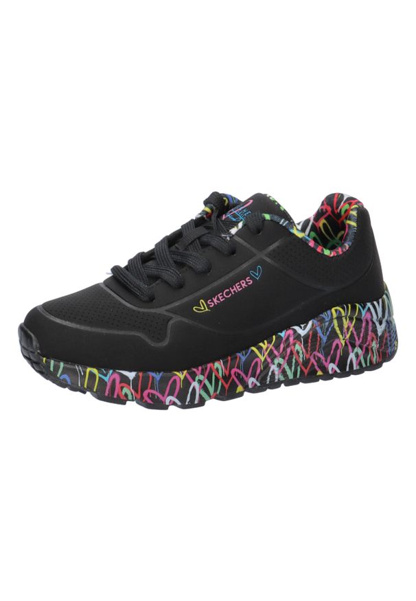 skechers - Buty do chodzenia dla dzieci Skechers Uno Lite. Zapięcie: sznurówki. Kolor: czarny. Materiał: materiał, syntetyk, guma. Szerokość cholewki: normalna. Model: Skechers Sport. Sport: turystyka piesza