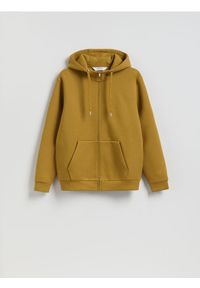 Reserved - Bluza z kapturem - warm olive. Typ kołnierza: kaptur. Materiał: dzianina, bawełna #1