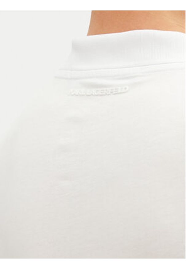 Karl Lagerfeld - KARL LAGERFELD Polo 745710 500224 Biały Regular Fit. Typ kołnierza: polo. Kolor: biały. Materiał: bawełna