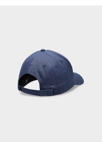 4f - Czapka z daszkiem strapback męska. Kolor: niebieski. Materiał: bawełna #2