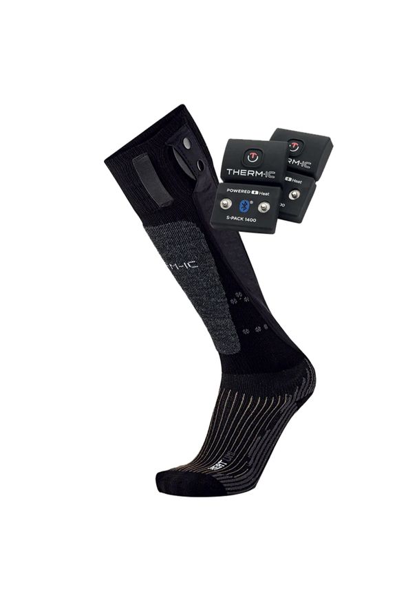 Zestaw skarpety baterii ski doroslych Therm-ic Set Heat Uni + S-Pack 1400 B. Kolor: szary, czarny, wielokolorowy. Sport: narciarstwo