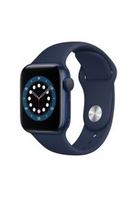 APPLE Watch 6 44mm (Niebieski z opaską sportową w kolorze niebieskim). Rodzaj zegarka: smartwatch. Kolor: niebieski. Materiał: poliester, nylon, guma, materiał. Styl: sportowy #1