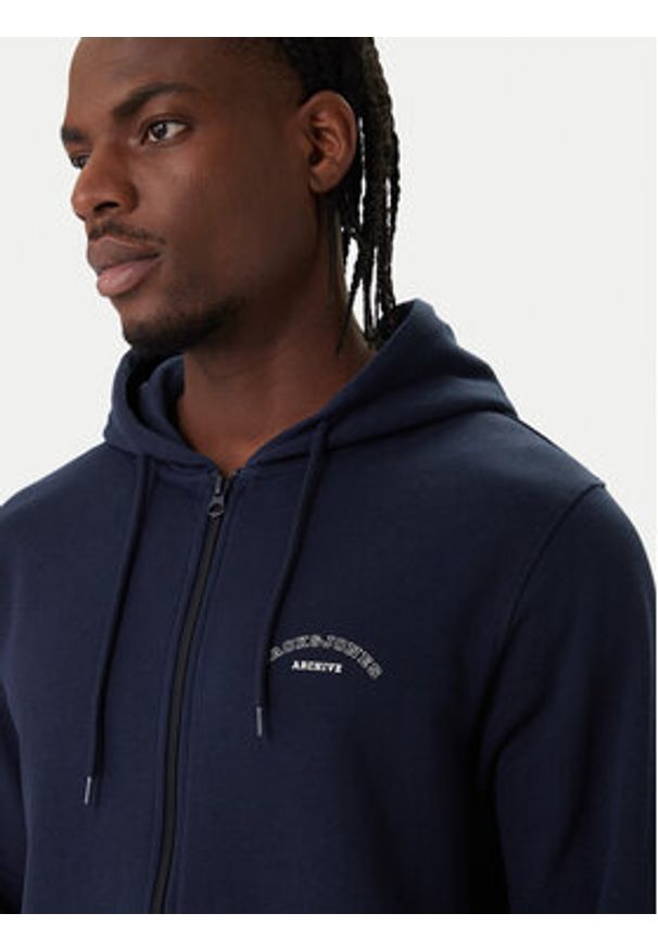 Jack & Jones Bluza College Logo 12288363 Granatowy Regular Fit. Kolor: niebieski. Materiał: bawełna