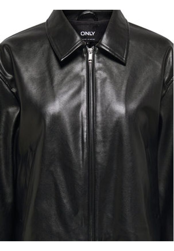 only - ONLY Kurtka z imitacji skóry Nicki 15356871 Czarny Regular Fit. Kolor: czarny. Materiał: skóra