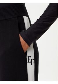 Elisabetta Franchi Spodnie dzianinowe KP-69S-56E2-V380 Czarny Regular Fit. Kolor: czarny. Materiał: wiskoza #5